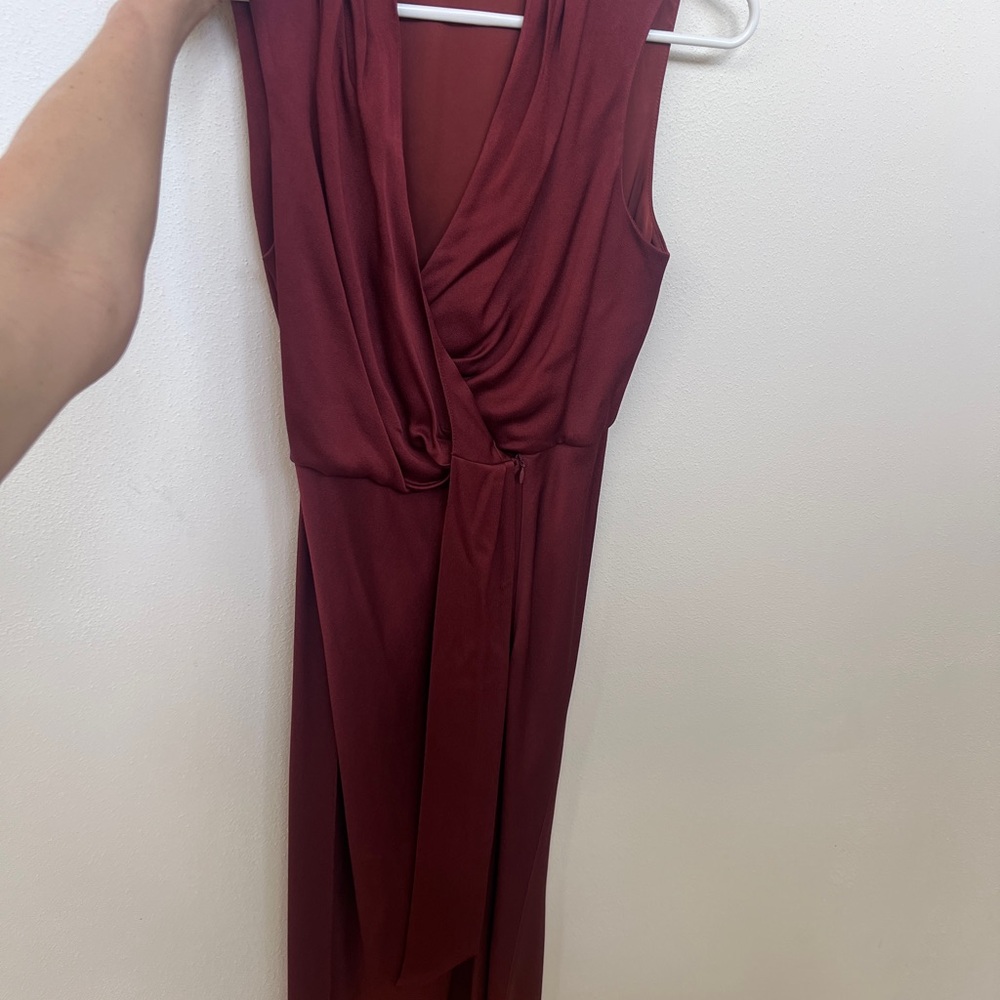 Veronica Beard Burgundy Midi Dress
